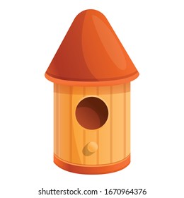 Bird home icon. Cartoon of bird home vector icon for web design isolated on white background