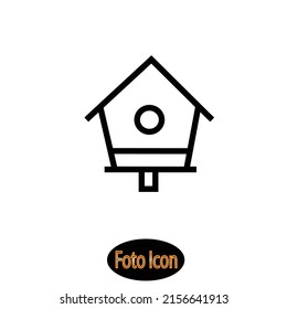 Bird home icon. Vector illustration eps10