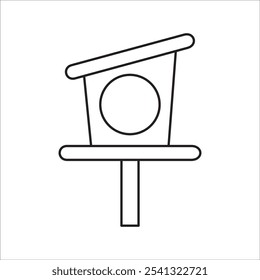 Bird home stock icon outline vector