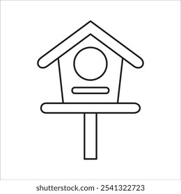 Bird home stock icon outline vector