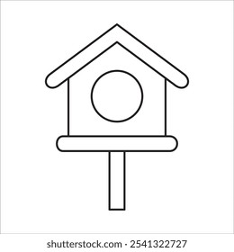 Bird home stock icon outline vector