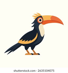 Bird Hornbill Cartoon Vector Illustration