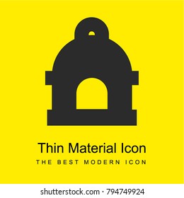 Bird House bright yellow material minimal icon or logo design