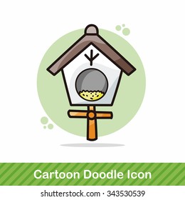 bird house doodle