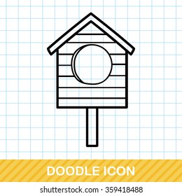 bird house doodle