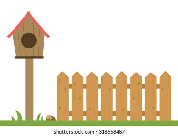 bird house and fence 