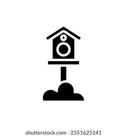 Bird House Filled Icon Vector Illustration
