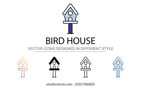 Bird House icon design with white background stock illustration