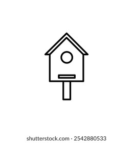 Bird house icon. filled and line stroke icons