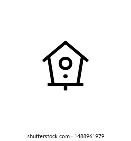 Bird house icon, Bird home icon. Trendy Flat style for graphic design, Web site, UI. EPS10. - Vector illustration