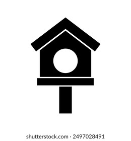 Bird house icon illustrated on background
