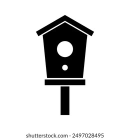 Bird house icon illustrated on background