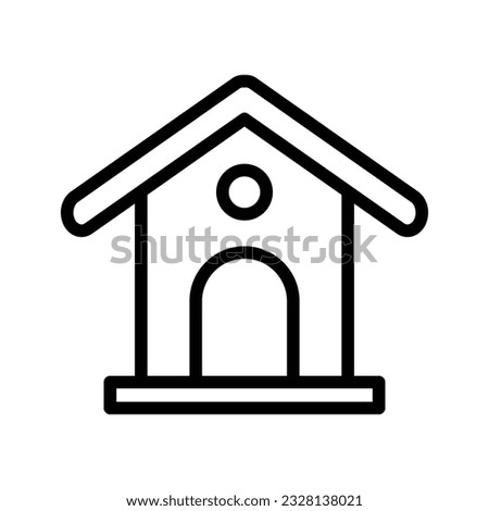 Bird house icon line design illustration isolated