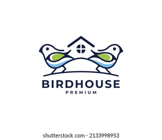 Bird House Icon Logo Design Inspiration