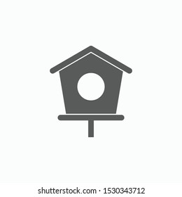 bird house icon, nest box vector illustration