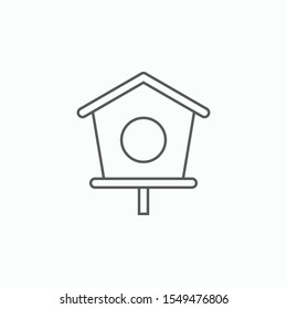 bird house icon, nest box vector illustration