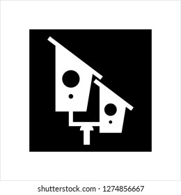 Bird House Icon, Nest, Bird House Vector Art Illustration