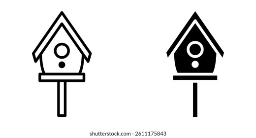 Bird House icon set. for mobile concept and web design on white background