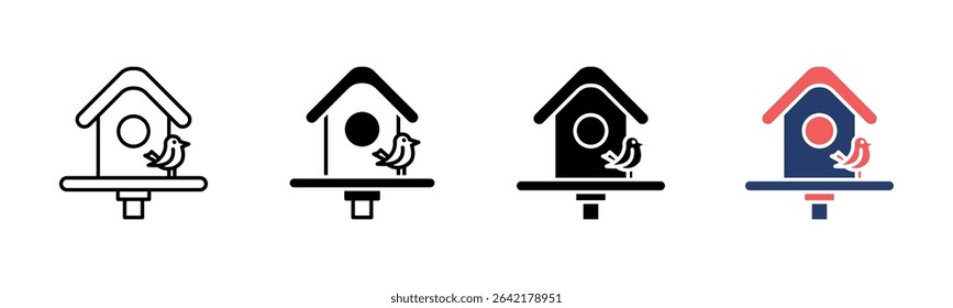 Bird House icon sheet multiple style collection