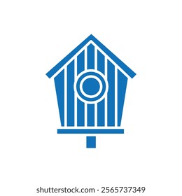 Bird house icon Thin line illustration set