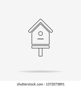 Bird house icon. Vector concept illustration for design.