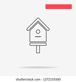 Bird house icon. Vector concept illustration for design.