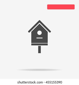Bird house icon. Vector concept illustration for design.