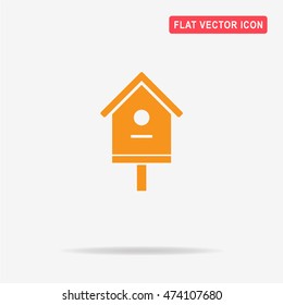 Bird house icon. Vector concept illustration for design.