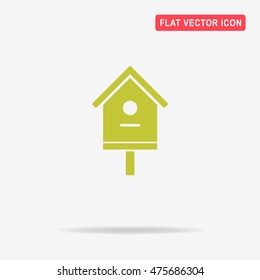 Bird house icon. Vector concept illustration for design.