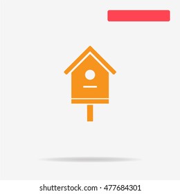 Bird house icon. Vector concept illustration for design.