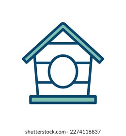 plantilla de diseño de vectores de icono de casa de aves en fondo blanco
