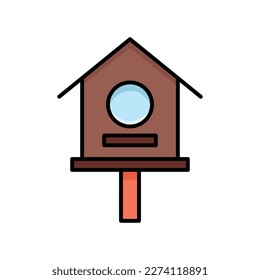 bird house icon vector design template in white background