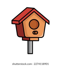 bird house icon vector design template in white background