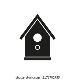 Bird house icon. Vector. Flat design.