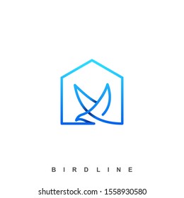 Bird House Illustration Vector Template. Suitable for Creative Industry, Multimedia, entertainment, Educations, Shop, and any related business