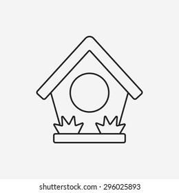 bird house line icon