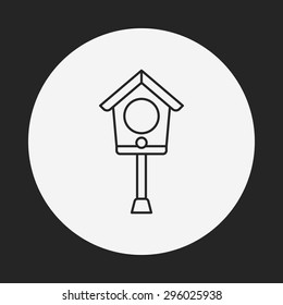 bird house line icon