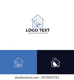 Bird house logo design template