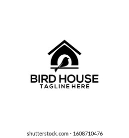 Bird House Logo Design Vector Template