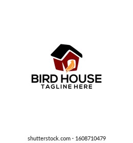 Bird House Logo Design Vector Template