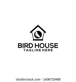 Bird House Logo Design Vector Template