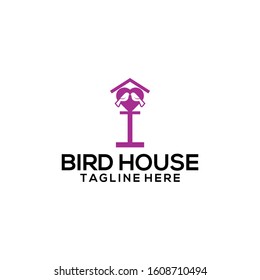 Bird House Logo Design Vector Template