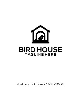 Bird House Logo Design Vector Template