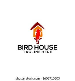Bird House Logo Design Vector Template