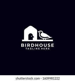 Bird House Logo Design Vector Template