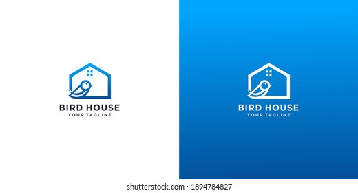 bird house logo design vector