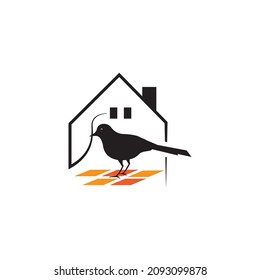 bird house logo vector design illustration