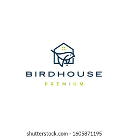 bird house logo vector icon illustration	