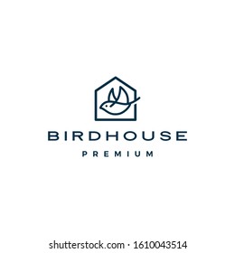 bird house logo vector icon illustration