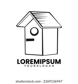 bird house logo vector template